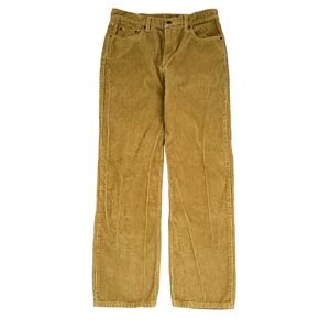 Levis Corduroy Pants Tan Mustard Yellow High Rise Straight Leg W29 L28